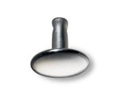 legatoria Olgo maschio di rivetto a doppia testa, altezza sottotesta 7mm NICHELATO, diametro base 11mm, base chiusa bombata LEG2290