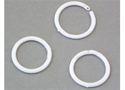 legatoria Anelli apribili plastica diametro23mm BIANCO, ROTONDO. Diametro interno: 22,5mm, diametro esterno 28mm, spessore filo: 2,75mm leg2294