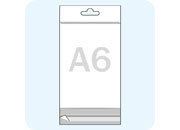 legatoria Sacchetto in polipropilene (OPP) 110x155mm TRASPARENTE, in polipropilene (OPP) da 30 micron, con patella da 30mm e banda autoadesiva di chiusura sul lato corto. Con foro euro sul lato superiore per appensione leg2313