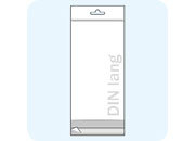 legatoria Sacchetto in polipropilene (OPP) 115x220mm TRASPARENTE, in polipropilene (OPP) da 30 micron, con patella da 30mm e banda autoadesiva di chiusura sul lato corto. Con foro euro sul lato superiore per appensione leg2314