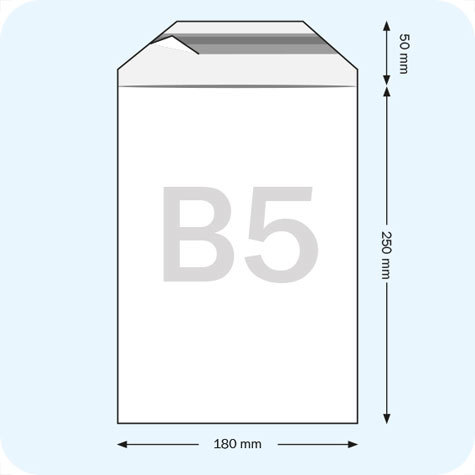 legatoria Sacchetto con chiusura autoadesiva, 180x250mm TRASPARENTE, in polietilene da 70 micron, con patella da 40mm e banda autoadesiva di chiusura sul lato corto, adatta anche per mailing.
