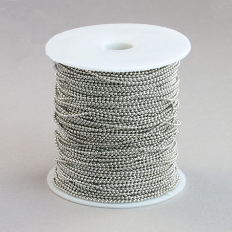 legatoria Catena a sfere, a metraggio NICHELATA, diametro sfere 1,5mm.