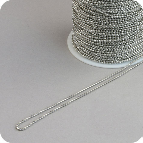 legatoria Catena a sfere, a metraggio NICHELATA, diametro sfere 1,5mm.