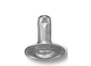 legatoria Olgo maschio di rivetto a doppia testa, altezza 8mm NICHELATO, diametro base 10mm, base forata LEG2352