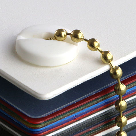 legatoria Catena a sfere, ottonata, lunghezza 20cm OTTONATA, diametro sfere 2,4mm, con connettore di chiusura.