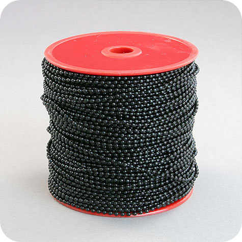 legatoria Catena a sfere, nera, a metraggio NERA, diametro sfere 2,4mm.
