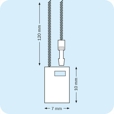 legatoria Filo sicurezza cotone. 200mm BIANCO, con box di fissaggio ad aggancio rapido, lunghezza aperto 20cm, lunghezza chiusa 10cm. Consentono di attaccare etichette e cartellini senza l’ausilio di pistola sparafili, sono rimovibili solo strappandoli.