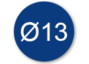 legatoria Bollini autoadesivi colorati diametro 13mm BLU ROYAL, adesivo permanente, in rotolo leg2378