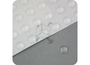 legatoria Paracolpi in gomma autoadesivi, diametro 6,4mm TRASPARENTE,  a disco semisferico, spessore 1,9mm, adesivo permanente leg2394