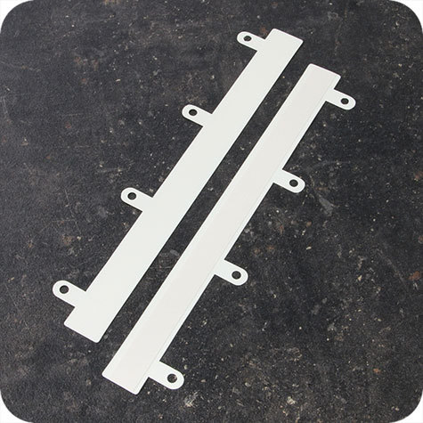 legatoria File Strip, Striscia perforata autoadesiva per archiviazione a 4 buchi, 280x25mm BIANCO, in PVC rigido, lunghezza 280mm. Interasse fori 80mm.