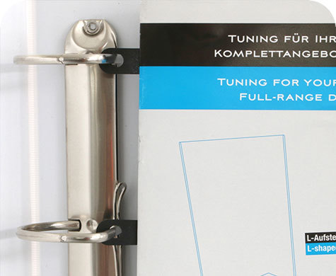 legatoria File Strip, Striscia perforata autoadesiva per archiviazione a 4 buchi, 280x25mm BIANCO, in PVC rigido, lunghezza 280mm. Interasse fori 80mm.