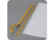 legatoria Dorsetto. dorsino rilegafogli autoadesivo. 100cm TRASPARENTE, lunghezza 100cm, rilega fino a 1mm (da 1 a 10 fogli da 80 grammi x mq). In PVC rigido. La striscia adesiva � posta sul retro del dorsetto.