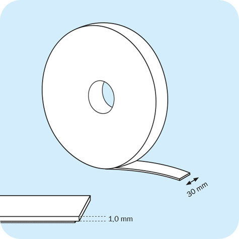 legatoria NastroMagneticoAutoadesivo, Anisotropo, altezza30mm spessore: 1mm, autoadesivo 3M tape, magnetizzazione anisotropa ad alta efficienza.
