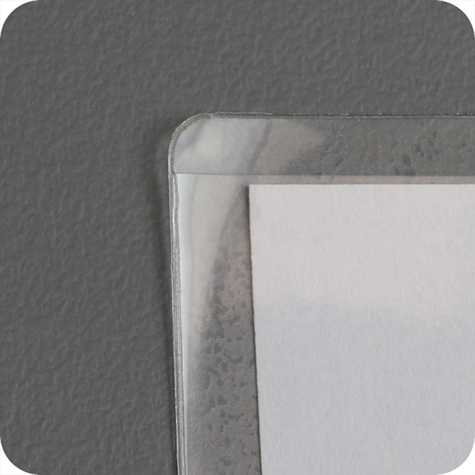 legatoria Busta autoadesiva autoadesiva A3 (297x420mm)  in vinile trasparente (colla acrilica trasparente), apertura sul lato lungo.