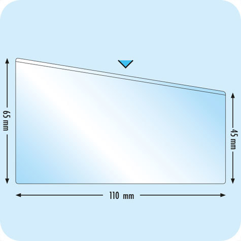 gbc TascaRetrocopertinaAutoadesiva 110x 65-45mm, A6 TRASPARENTE. Autoadesiva. Apertura inclinata. Aperta sul lato lungo, 3el10050.