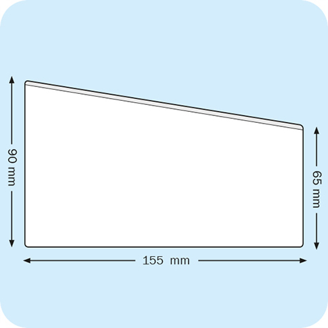 gbc TascaRetrocopertinaAutoadesiva 155x 90-65mm, A5 TRASPARENTE. Autoadesiva. Apertura inclinata. Aperta sul lato lungo, 3el10055.