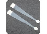 legatoria Supporto per cartelli Wobbler, 208mm TRASPARENTE, con due estremit autoadesive. Una 17x30mm e una diametro 18mm, entrambe in schiuma di polietilene (PE) con linguetta sulle estremit. molto tenace. In PVC rigido 380 micron LEG4385