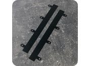 legatoria Fastener a 4 buchi, 280x25mm NERO, in PVC rigido, lunghezza 280mm. Interasse fori 80mm.