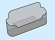 legatoria Portabiglietti da visita 95x50x20mm TRASPARENTE. in polistirene kristall rigido. Disposizione orizzontale leg2481