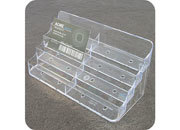 legatoria Portabiglietti da visita 199x89x98mm TRASPARENTE, In polistirene kristall rigido. 4 livelli, 8 scomparti leg2482