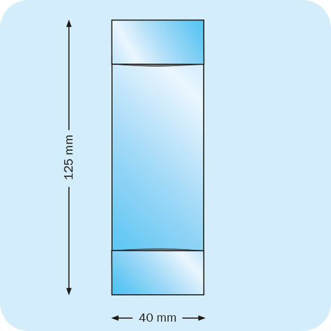 legatoria Busta autoadesiva per Fastener 2 buchi TRASPARENTE, 125x40mm, in PVC flessibile da 140micron.