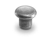 legatoria Testa di rivetto a doppia testa, diametro 3.90 mm NICHELATA, testa superiore diametro 3.90 mm, testa bombata LEG2501