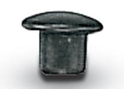 legatoria Testa di rivetto a doppia testa, diametro 4.70mm NICHELATA, testa superiore diametro 4.70mm, testa bombata.