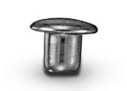 legatoria Testa di rivetto a doppia testa, diametro 5.60mm NICHELATA, testa superiore diametro 5.60mm, testa bombata.