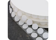 legatoria Bollini in velcro autoadesivi, diametro 16mm BIANCO, coppie maschio/femmina venduti su due rotoli leg251