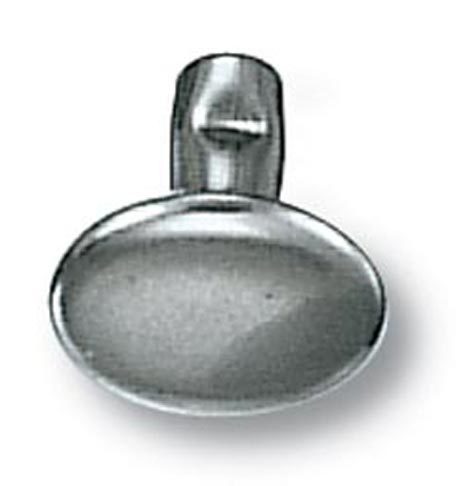 legatoria Olgo maschio di rivetto a doppia testa, altezza 8mm NICHELATO, diametro base 9mm, base bombata.