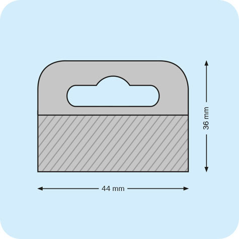 legatoria Appendini trasparenti autoadesivi per blister 44x36mm foratura standard europea. In PET trasparente flessibile, per oggetti fino a 250 grammi. In rotolo.