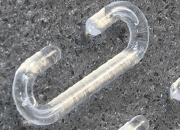 legatoria Gancio in plastica a C 38mm TRASPARENTE, spessore 4mm LEG2539