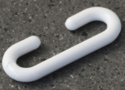legatoria Gancio in plastica a C 38mm BIANCO. Spessore 4mm LEG2540