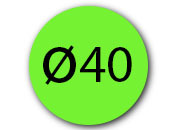 legatoria Bollini autoadesivi colorati diametro 40mm VERDE CHIARO, adesivo permanente, in rotolo LEG2553
