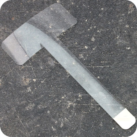 legatoria Supporto per cartelli Wobbler ,140mm TRASPARENTE, con una estremit autoadesiva molto tenace. In polietilene 240 micron.