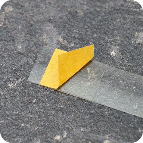 legatoria Supporto per cartelli Wobbler, 150x15mm TRASPARENTE, con due estremit autoadesive. In polietilene 280 micron.