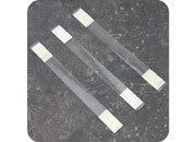 legatoria Supporto per cartelli Wobbler, 150x15mm TRASPARENTE, con due estremit autoadesive in schiuma di polietilene permanenti. In polietilene 280 micron leg2581