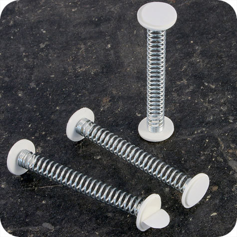 legatoria Supporto a molla per cartelli Wobbler, 80mm BIANCO, in plastica, lunghezza 30mm. Con due estremit autoadesive in schiuma di polietilene molto tenace.