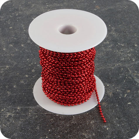 legatoria Catena a sfere, a metraggio ROSSA, diametro sfere 2,4mm.