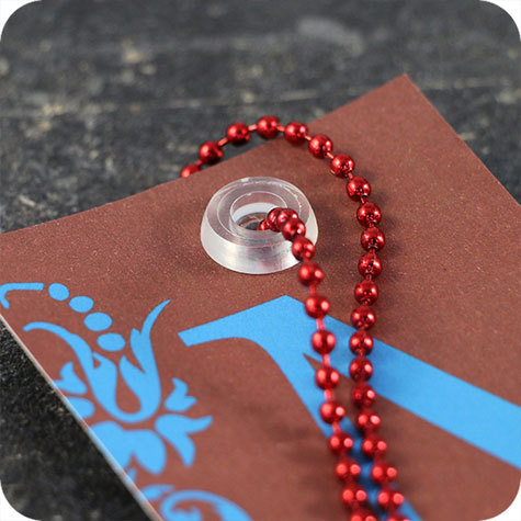 legatoria Catena a sfere, a metraggio ROSSA, diametro sfere 2,4mm.