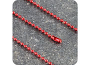 legatoria Catena a sfere, lunghezza 15cm ROSSA, diametro sfere 2,4mm, con connettore di chiusura leg2589