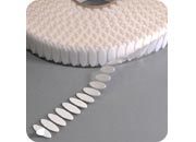 legatoria BolliniVelcroAutoadesivi. ovali. ULTRASOTTILI. 35x12mm BIANCO, ganci extra sottili, coppie maschio/femmina venduti a coppie disposte su un unico rotolo leg259