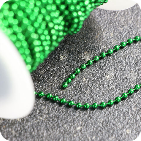 legatoria Catena a sfere, a metraggio VERDE, diametro sfere 2,4mm.