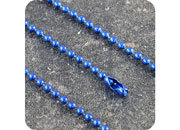 legatoria Catena a sfere, lunghezza 10cm BLU, diametro sfere 2,4mm, con connettore di chiusura leg2594