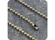 legatoria Catena a sfere, lunghezza 10cm in metallo con finitura OTTONE ANTICATO, diametro sfere 2,4mm, con connettore di chiusura leg2598