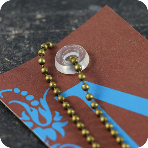 legatoria Catena a sfere, lunghezza 10cm in metallo con finitura OTTONE ANTICATO, diametro sfere 2,4mm, con connettore di chiusura.