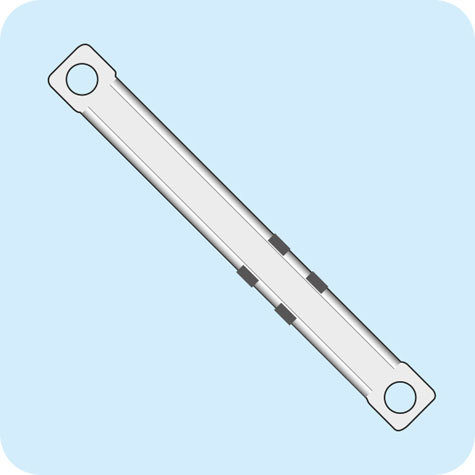 legatoria Fastener nichelato in 2 parti Lunghezza totale 180mm, larghezza 5-9mm. Bloccafogli lunghezza 90mm, larghezza 9-10mm. Contiene fino a 50mm (500 fogli), interasse fori 80mm..