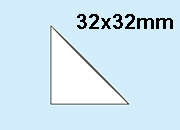legatoria Tasca triangolare autoadesiva, 32x32mm LEG26.