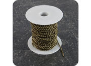 legatoria Catena a sfere, a metraggio in metallo con finitura OTTONE ANTICATO, diametro sfere 2,4mm leg2600