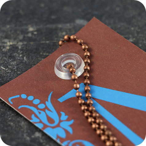 legatoria Catena a sfere, lunghezza 10cm in metallo con finitura RAME ANTICATO, diametro sfere 2,4mm, con connettore di chiusura.